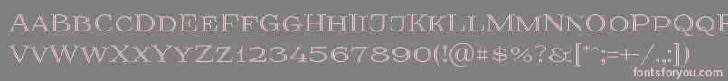 フォントPrida36 – 灰色の背景にピンクのフォント