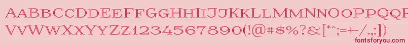 Prida36 Font – Red Fonts on Pink Background