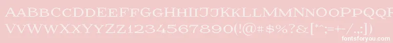 Prida36 Font – White Fonts on Pink Background