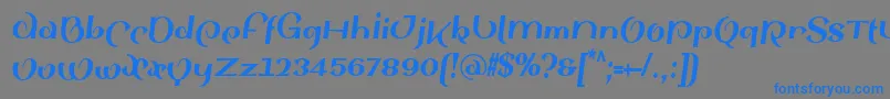 Шрифт SinahsansLtBlackCondensedItalic – синие шрифты на сером фоне