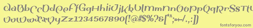 SinahsansLtBlackCondensedItalic Font – Gray Fonts on Yellow Background