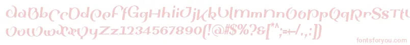 SinahsansLtBlackCondensedItalic Font – Pink Fonts on White Background