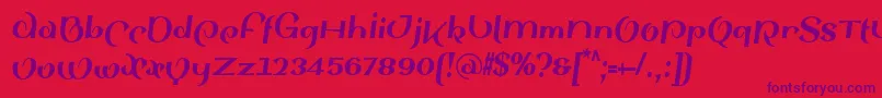 SinahsansLtBlackCondensedItalic Font – Purple Fonts on Red Background