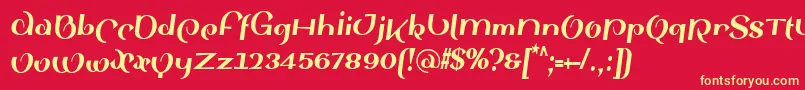 SinahsansLtBlackCondensedItalic Font – Yellow Fonts on Red Background