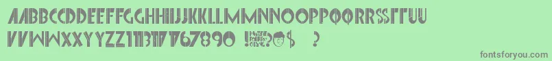 FontInterrupted Font – Gray Fonts on Green Background