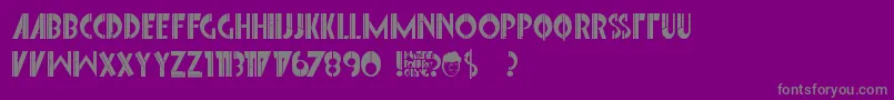 FontInterrupted-Schriftart – Graue Schriften auf violettem Hintergrund