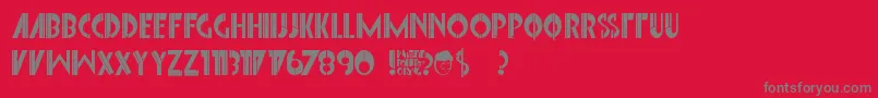 FontInterrupted Font – Gray Fonts on Red Background