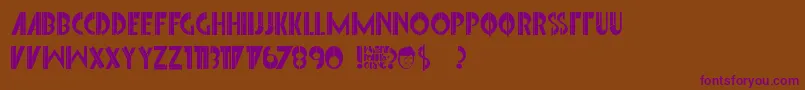 FontInterrupted Font – Purple Fonts on Brown Background