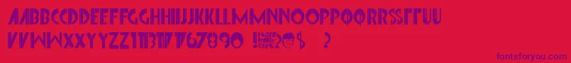 FontInterrupted Font – Purple Fonts on Red Background