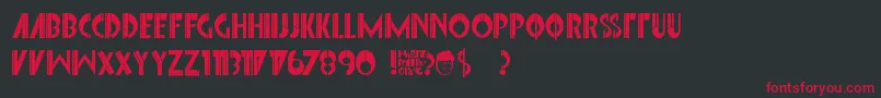 FontInterrupted Font – Red Fonts on Black Background