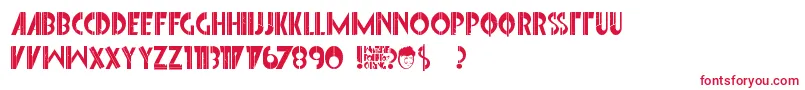 FontInterrupted Font – Red Fonts on White Background
