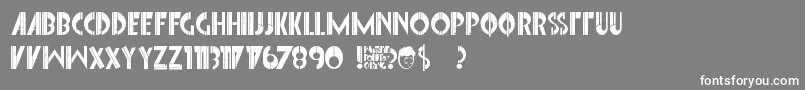 Police FontInterrupted – polices blanches sur fond gris