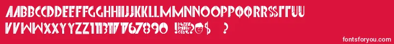 FontInterrupted Font – White Fonts on Red Background