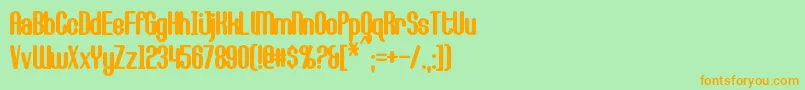 CallieMaeBold Font – Orange Fonts on Green Background