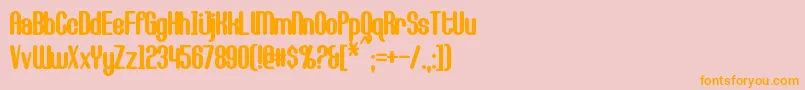 CallieMaeBold Font – Orange Fonts on Pink Background