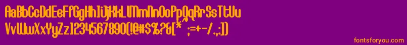 CallieMaeBold Font – Orange Fonts on Purple Background
