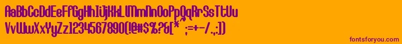 CallieMaeBold Font – Purple Fonts on Orange Background