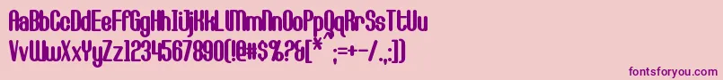 CallieMaeBold Font – Purple Fonts on Pink Background