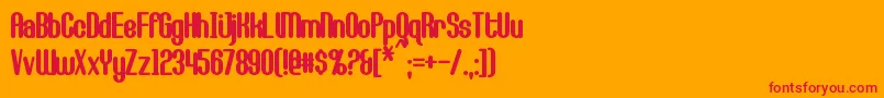 CallieMaeBold Font – Red Fonts on Orange Background