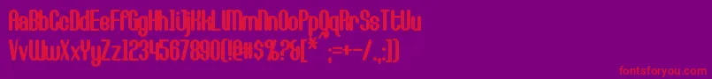 CallieMaeBold Font – Red Fonts on Purple Background