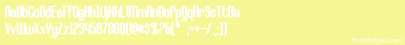 CallieMaeBold Font – White Fonts on Yellow Background