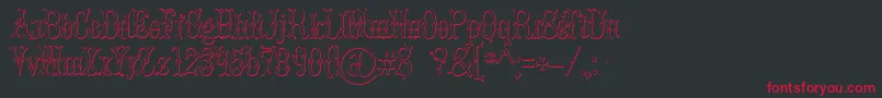 Шрифт BrucedoublepicaBeveled – красные шрифты на чёрном фоне