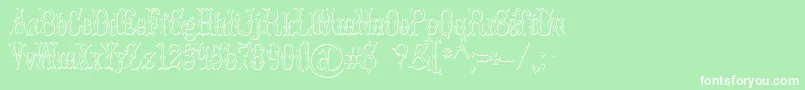 BrucedoublepicaBeveled Font – White Fonts on Green Background