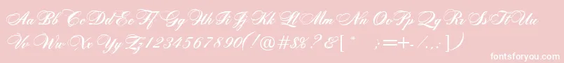 RosamundaOneNormal Font – White Fonts on Pink Background