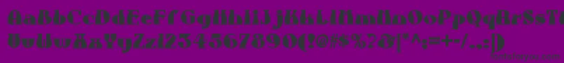 Auntberthanf Font – Black Fonts on Purple Background