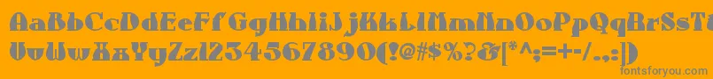 Auntberthanf Font – Gray Fonts on Orange Background