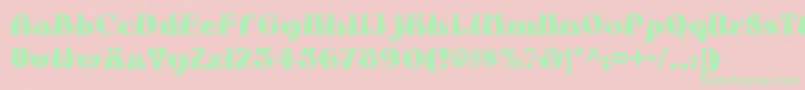 Auntberthanf Font – Green Fonts on Pink Background