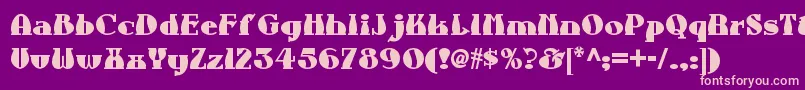 Auntberthanf Font – Pink Fonts on Purple Background