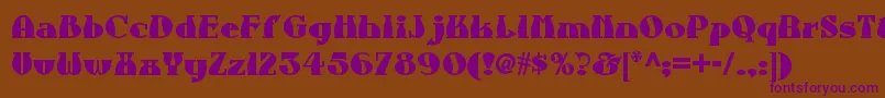 Auntberthanf Font – Purple Fonts on Brown Background