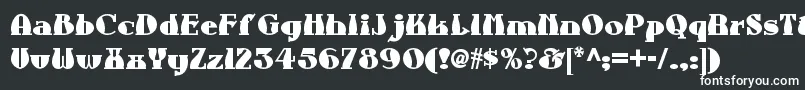 フォントAuntberthanf – 黒い背景に白い文字