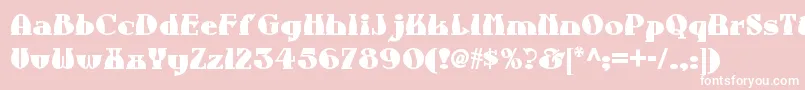 Auntberthanf Font – White Fonts on Pink Background