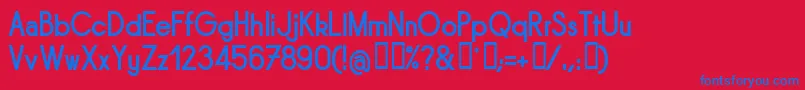 Sornb Font – Blue Fonts on Red Background