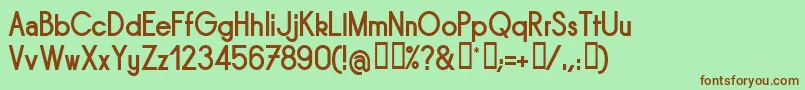 Sornb Font – Brown Fonts on Green Background