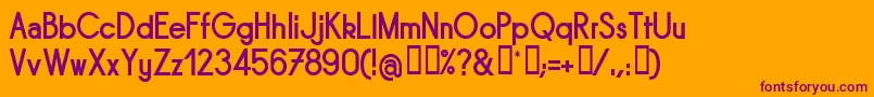 Sornb Font – Purple Fonts on Orange Background