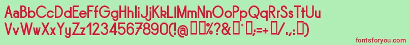 Sornb Font – Red Fonts on Green Background