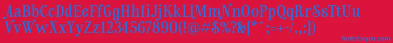 RainbowmansionLf Font – Blue Fonts on Red Background