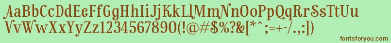 RainbowmansionLf Font – Brown Fonts on Green Background