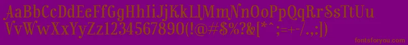 RainbowmansionLf Font – Brown Fonts on Purple Background