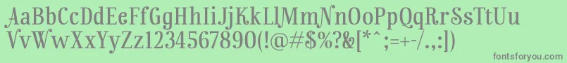 RainbowmansionLf Font – Gray Fonts on Green Background