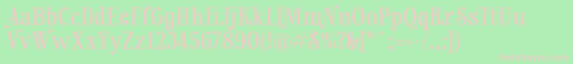 RainbowmansionLf-Schriftart – Rosa Schriften auf grünem Hintergrund