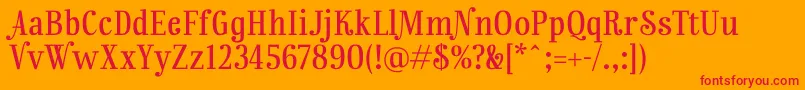 RainbowmansionLf Font – Red Fonts on Orange Background