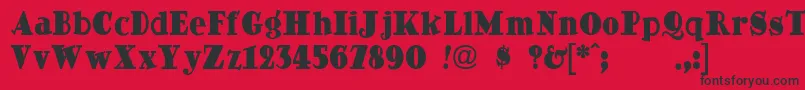 DingDongdaddyo Font – Black Fonts on Red Background