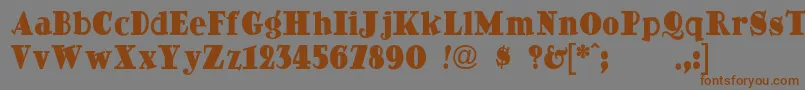 DingDongdaddyo Font – Brown Fonts on Gray Background