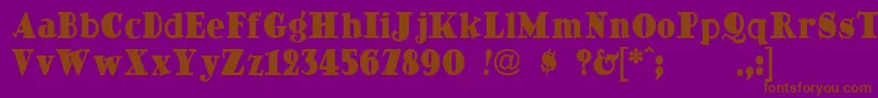 DingDongdaddyo Font – Brown Fonts on Purple Background