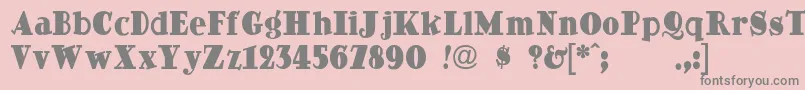 DingDongdaddyo Font – Gray Fonts on Pink Background