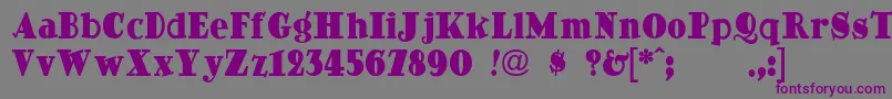 DingDongdaddyo Font – Purple Fonts on Gray Background